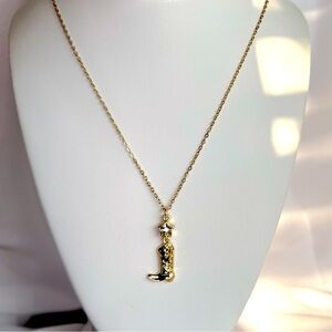 Gold Cowboy Boot Pendant Necklace